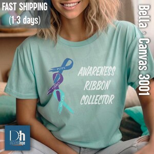 T-shirt met lint voor onzichtbare ziekte | T-shirt met Disability Pride | Cadeau voor chronisch zieke Spoonie | T-shirt voor Spoonie Support