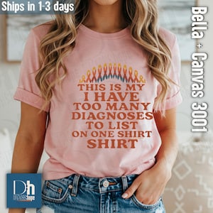 Unisex Chronic Illness Awareness Ribbon Shirt | Invisible Disability Warrior Support Shirt |Soft Cotton Disability Pride Tee Gift for Friend