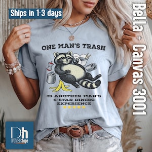 Maglietta con procione stravagante / Magliette grafiche divertenti con panda spazzatura / Magliette con animali divertenti e pieni di giochi di parole / Regalo per lei / Regalo per lui
