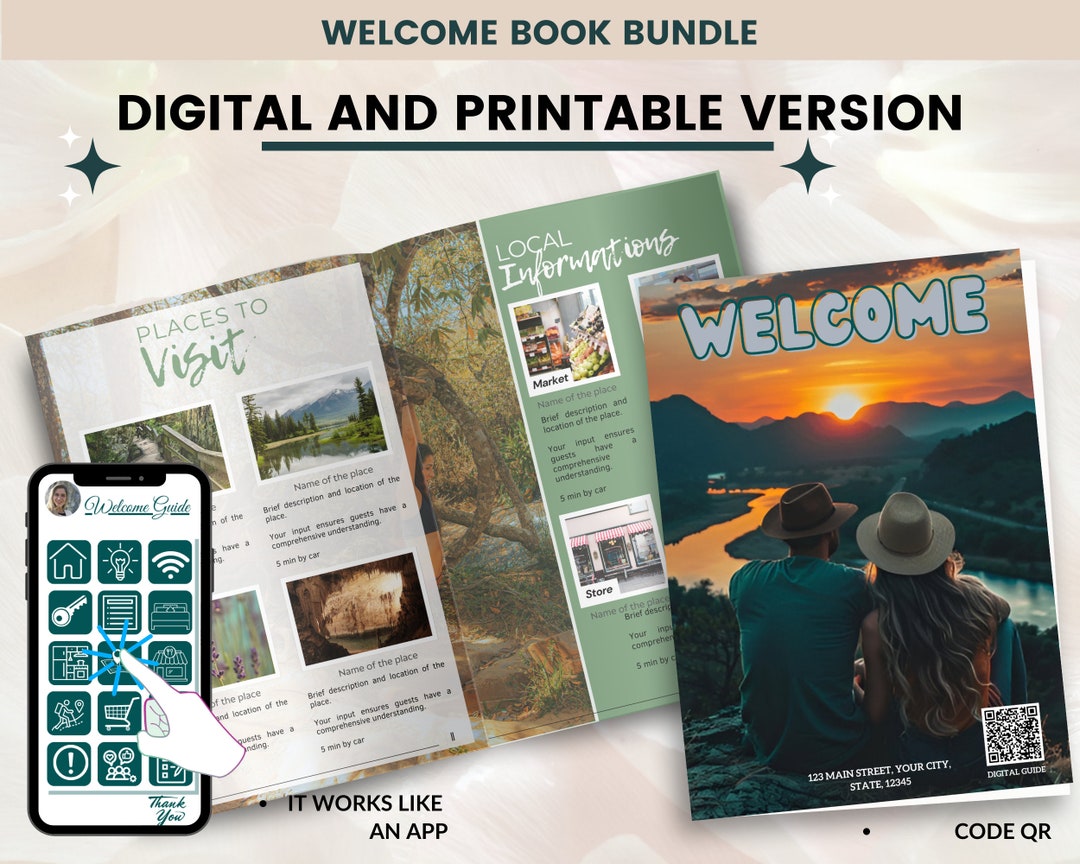 Editable Canva Airbnb Book Template for Houses Modern