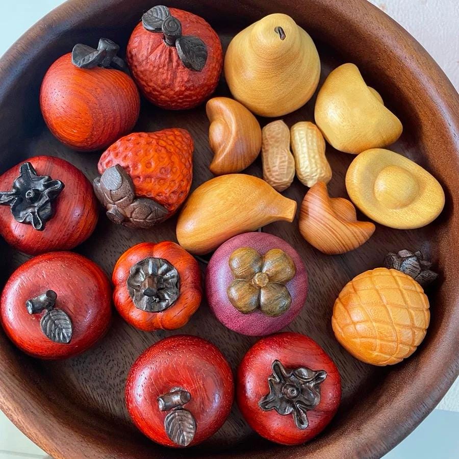 Carved fruit wood - Etsy 日本