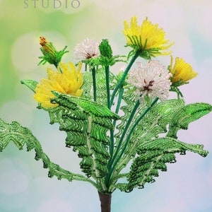 PDF- French beaded dandelion