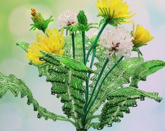 PDF- French beaded dandelion