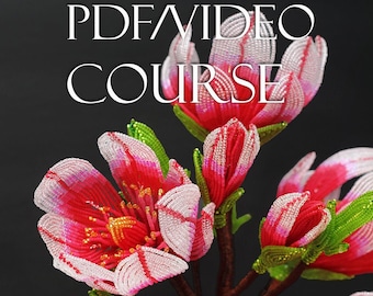 French beaded pink magnolia video course