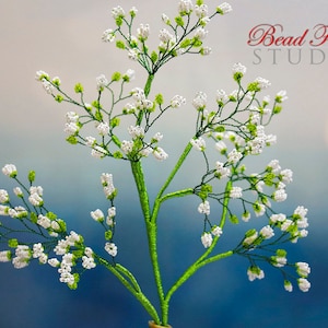 French beaded baby&#39;s breath (Gypsophila) pdf tutorial