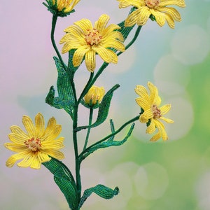 PDF French beaded prairie sunflower pattern image 2