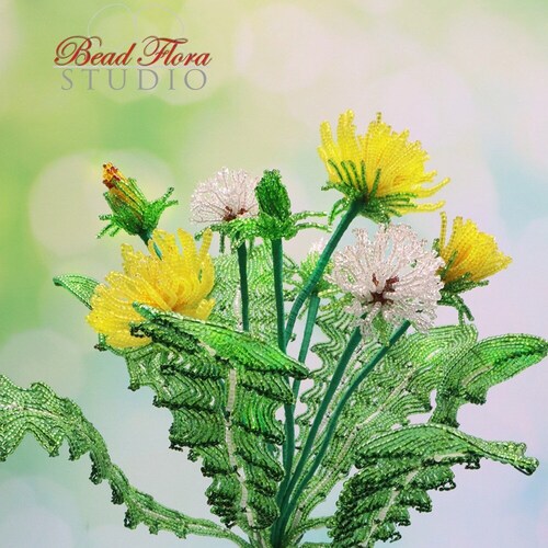 PDF- French beaded dandelion
