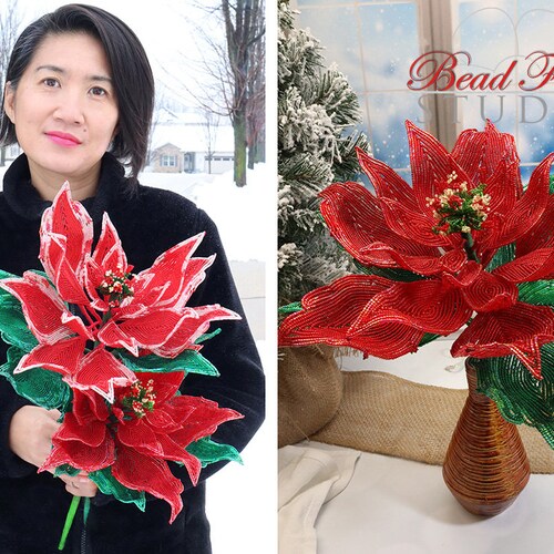 PDF - French beaded poinsettia