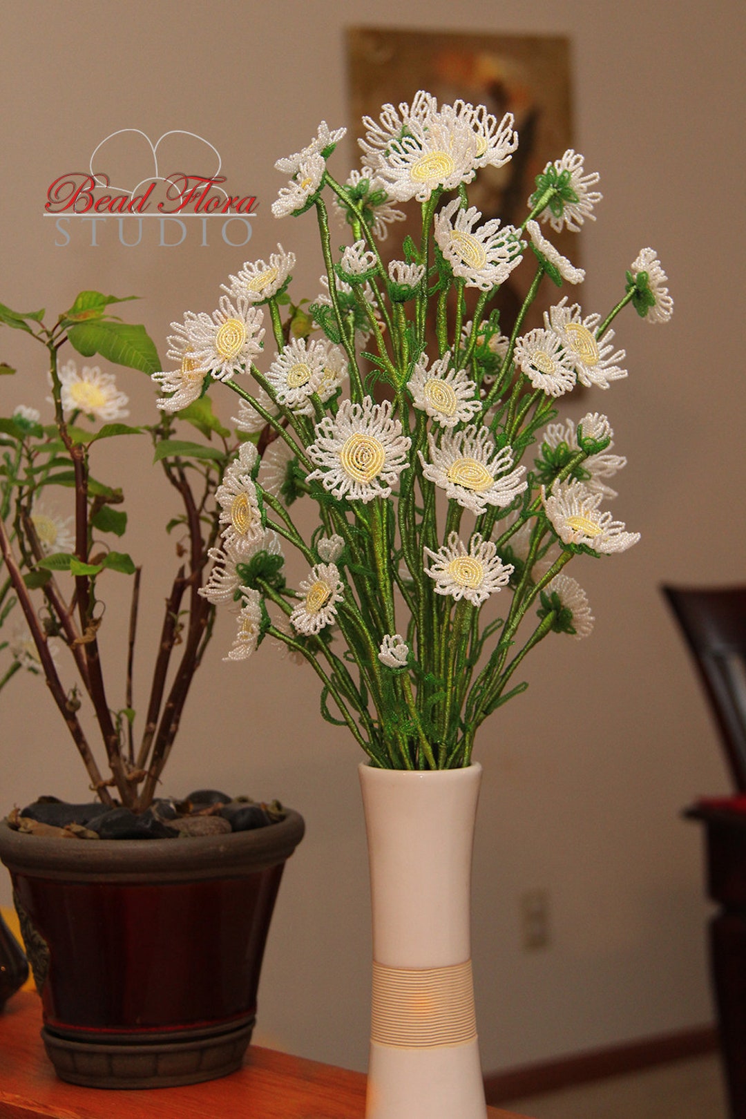 French Beaded Wild Daisy Tutorial and Pattern - Pdf - as Featured on ...