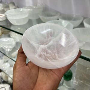 Natürliche Selenit Kristall Schüssel, spirituelle Reinigung Decor