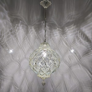 Hand-Blown Silver Glass Pendant Light, Designed to Bring Timeless Elegance and a Touch of Luxury to Any Room