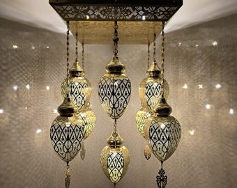 Moroccan Rustic Pendant Light Fixture | Handmade Dome Ceiling Lamp for Bedroom