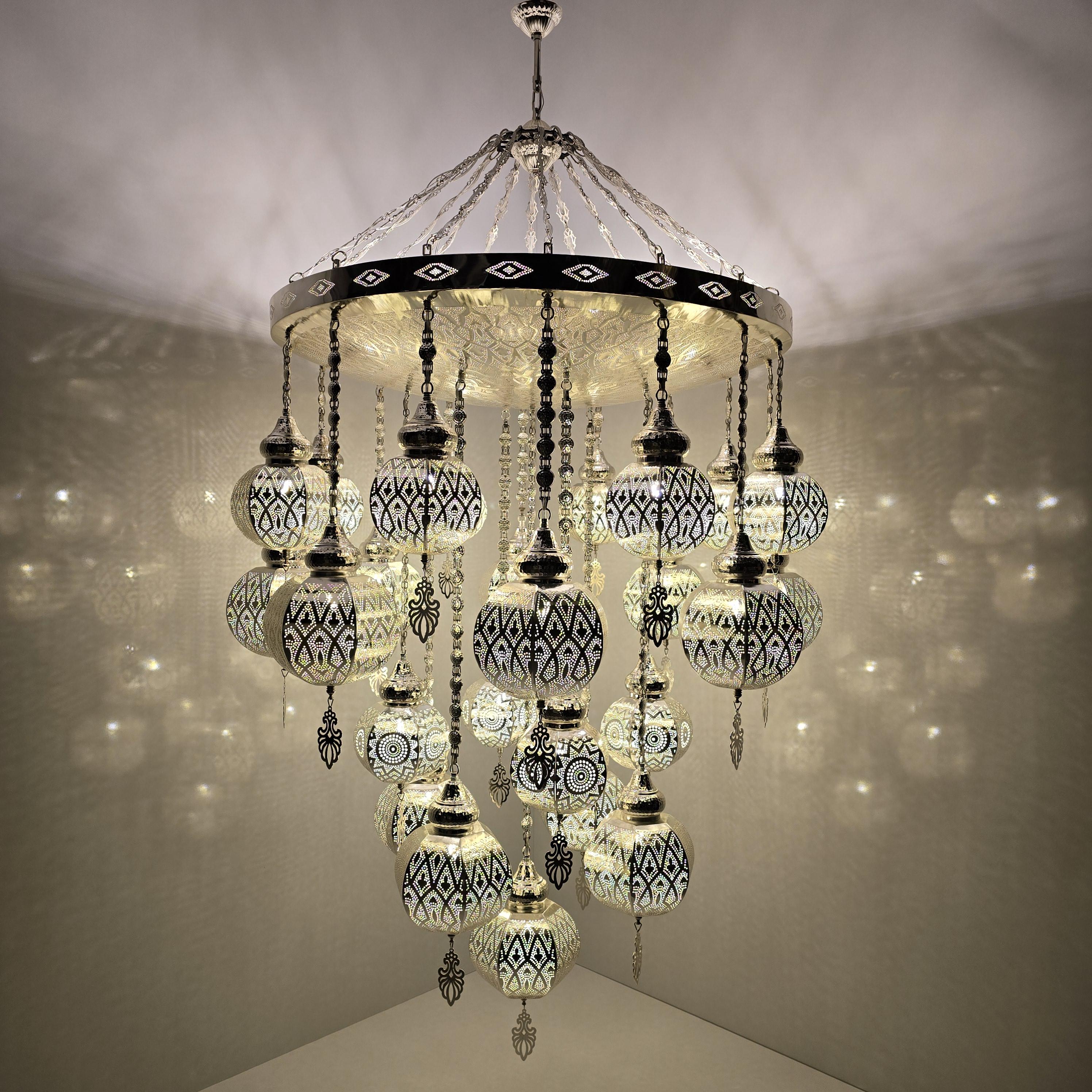 Stylish Moroccan Ceiling Light Fixture | Boho Hanging Pendant Lamp for Cozy Home Interiors