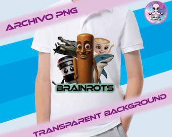 BRAINROTS (PNG) Brainrot italienisches Hemddesign, Euphonium Crocodilo Png, Tralalero Tralala, Tung Tung Tung Sahur Png