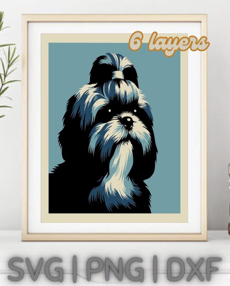 3D Shih Tzu Multi Layered SVG , Shih Tzu Laser Cut File , Shih Tzu 6 ...