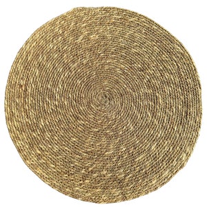 Round Jute Placemats 38cm - Handcrafted Seagrass Woven Table Mats for Dining, Natural Eco-Friendly Biodegradable Home Decor | Made in India