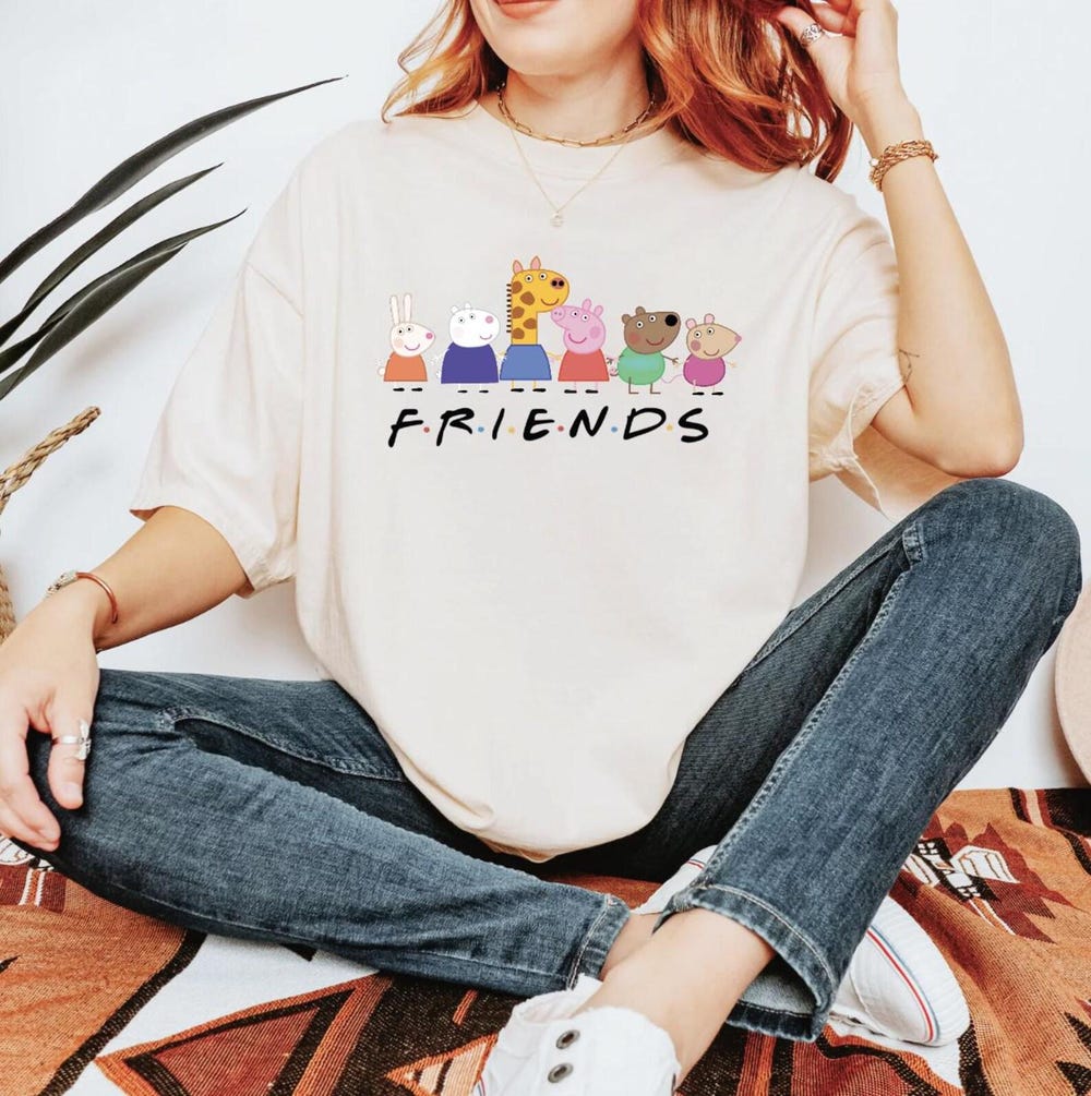 Kids Peppa Pig Tee, Kids Custom Shirt,Personalized Peppa Pig, Peppa Pig Youth Tee, Festive Piglet, Cozy Children'S Shirt, Peppa Pig Family Livingmall