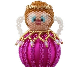 Bead Pattern: Gloria The Angel Christmas Beaded Ornament