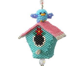 Bead Pattern: 3D Bird House Ornament