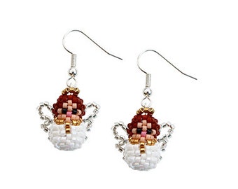 Bead Pattern: Mini 3D Beaded Angel Earrings