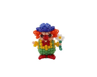 Bead Pattern: Mini 3D Beaded Clown Figure