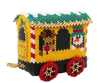 Bead Pattern: Christmas Train Ornament Pattern Part 3 – The Passenger Carriage