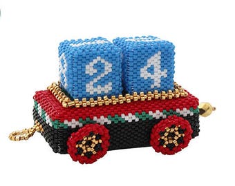 Bead Pattern: Christmas Train Ornament Pattern Part 2 - The Advent Carriage