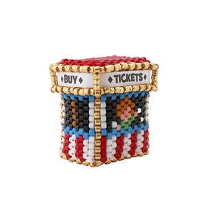 Perlenmuster: 3D Ticket Booth Fairground Ornament