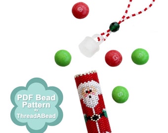 Bead Pattern: Santa Tube Ornament Pattern