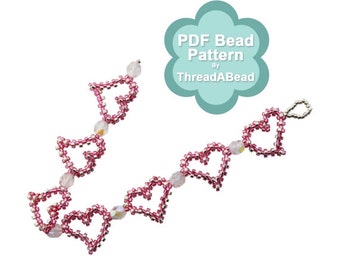 Bead Pattern: Peyote Heart Bracelet