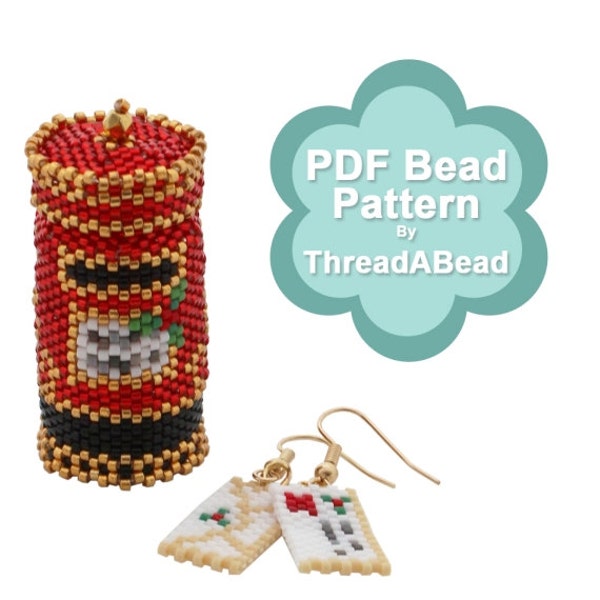 Bead Pattern: Santa Post Box Ornament and Letter Earrings