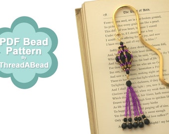 Bead Pattern: Beaded Bead Bookmark or Tassel Pattern