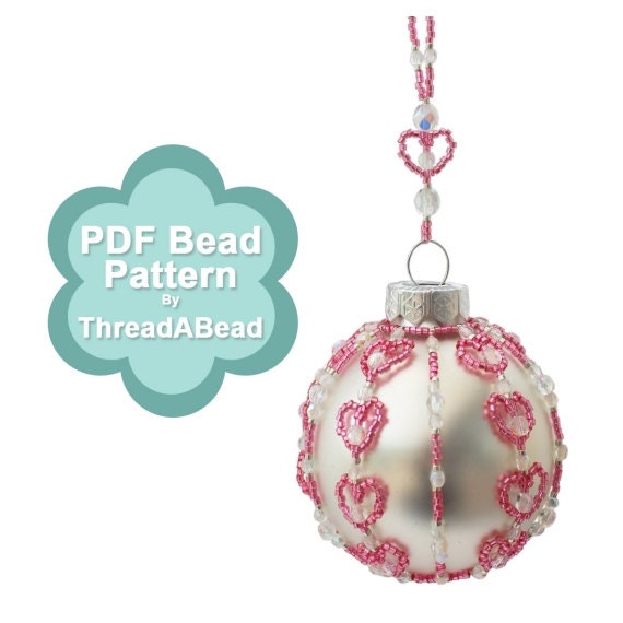 Bead Pattern: Loved up Christmas or Valentine 6cm Ornament Cover