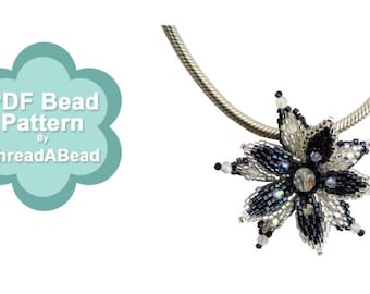 Bead Pattern: Sparkly Flower Pendant