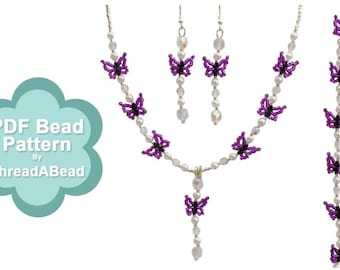 Bead Pattern: Butterfly and Pearl Jewellery Set