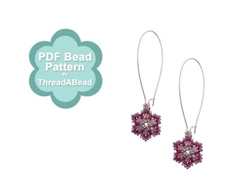 Bead Pattern: Double Sided Flower Charm Earring