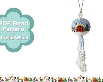 Bead Pattern: Santa’s Festive Preparations Bauble Ornament