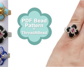 Bead Pattern: Cuatro Beaded Ring