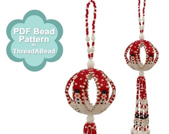 Bead Pattern: Snowman Parade Ball Christmas Ornament