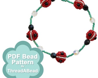 Bead Pattern: Cute Ladybird Bracelet