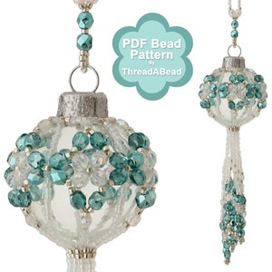 Bead Pattern: Crystal Marine Christmas Beaded Ornament