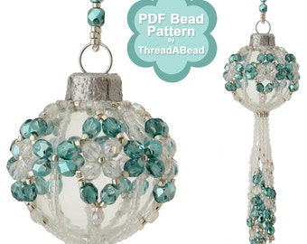 Bead Pattern: Crystal Marine Christmas Beaded Ornament