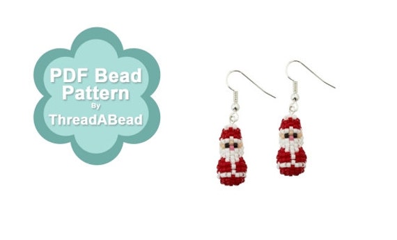 santa earring pattern