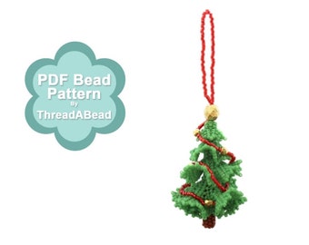 Bead Pattern: 3D Beadwork Christmas Tree Ornament
