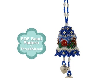 Bead Pattern: Christmas Scene Bell Ornament