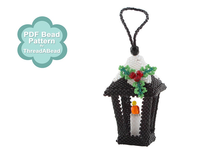 Mary maxim Bead Pattern: Mini 3D Beaded Christmas Lantern Ornament | Etsy