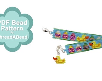 Bead Pattern: Duck and Egg Easter Bracelet Pattern with Adjustable Clasp Instructions