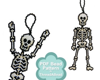 Bead Pattern: Spookie The Skeleton Ornament