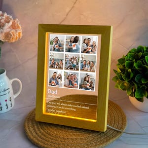 Personalisierte Nachtlicht von Papa Foto Collage, Vatertagsgeschenke, Papa und Kinder Foto Geschenk, Papa Foto Geschenke, Papa Geburtstagsgeschenk, Geschenk für ihn