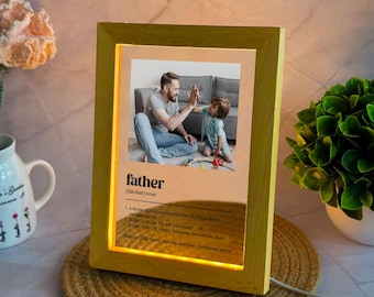 Personalized Photo Night Light, Father's Day Gift
